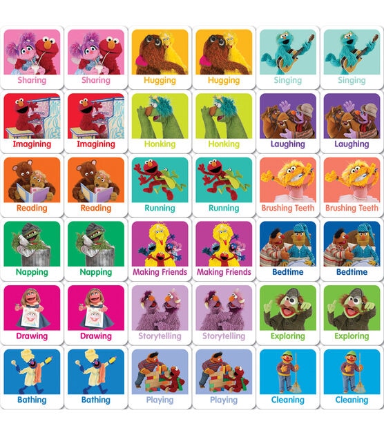 MasterPieces 36ct Sesame Street Elmo & Friends Kids Matching Games, , hi-res, image 2
