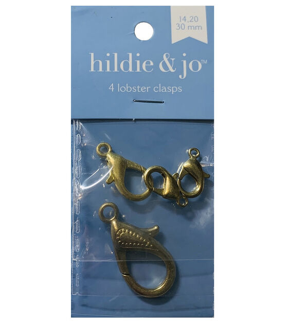 4ct Antique Gold Assorted Metal Lobster Clasps by hildie & jo