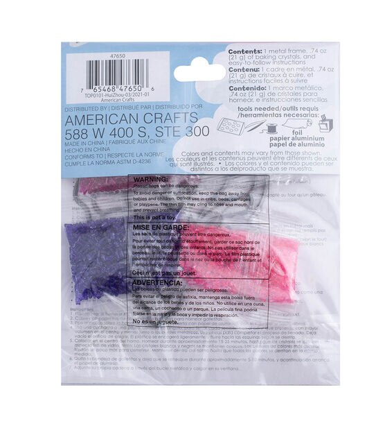 American Crafts 5pc Make It & Bake It Glitter Butterfly Suncatcher Kit, , hi-res, image 2