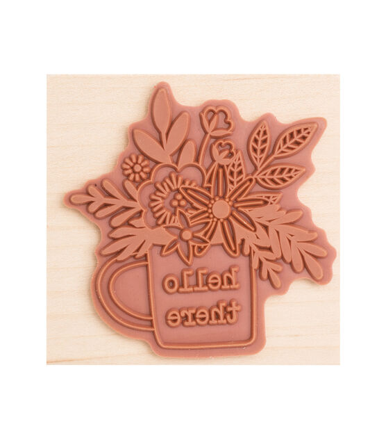 American Crafts Wooden Stamp Hello There, , hi-res, image 3