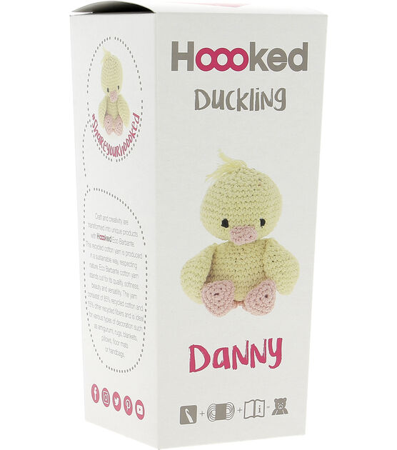 Hoooked Yellow & Peach Duckling Danny Crochet Kit, , hi-res, image 2