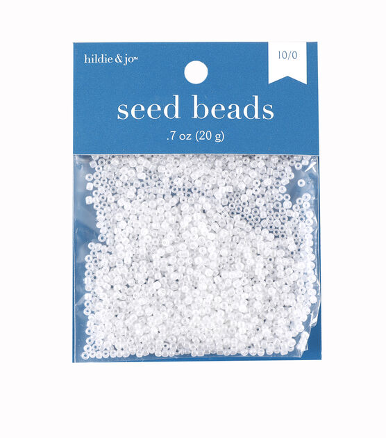 0.7oz White Ceylon Pearl Seed Beads by hildie & jo