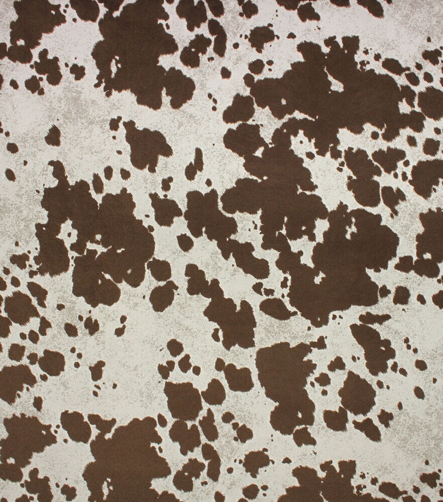 Richloom Holstein Black Upholstery Hide Fabric, Brown, swatch, image 1