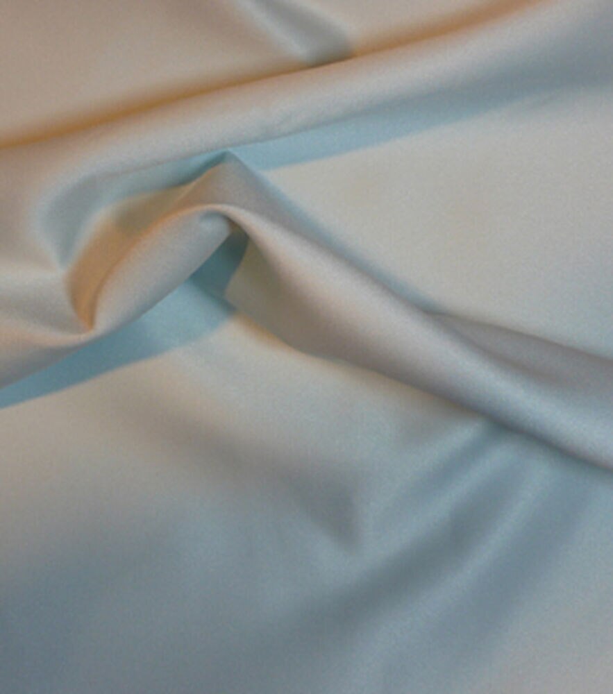 Solid Crepe Back Satin Fabric by Casa Collection, Whispering Blue, swatch, image 8