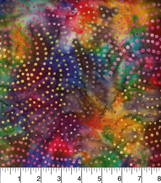 Dotted Swirls Batik Cotton Fabric, , hi-res, image 1
