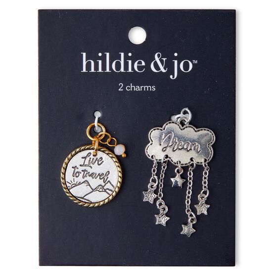2ct Antique Silver & Gold Metal Charms by hildie & jo, , hi-res, image 1