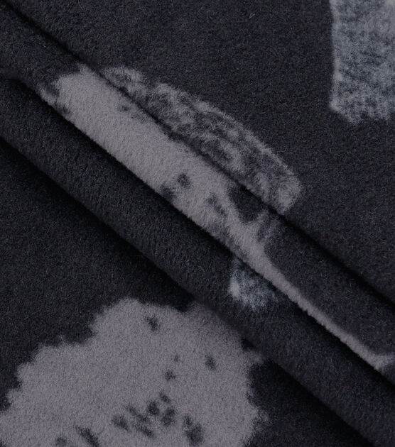 Forest Animals on Black Anti Pill Fleece Fabric, , hi-res, image 2