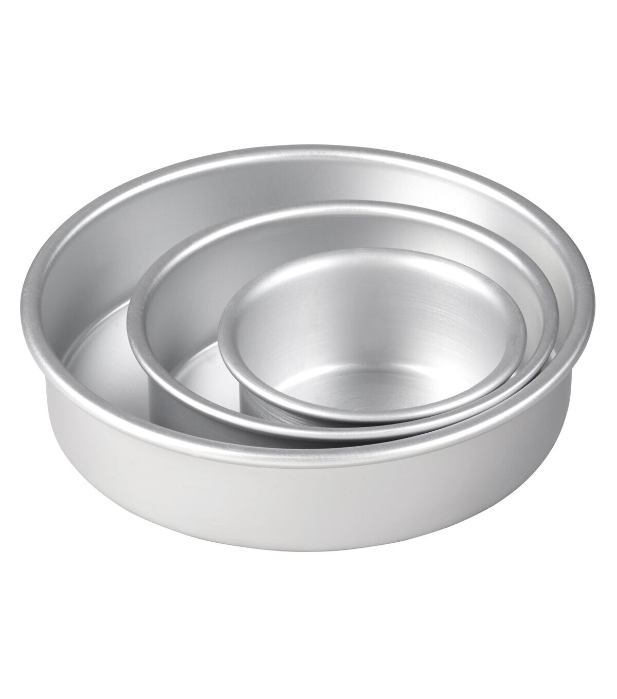 Round Cake Tin Set with Loose Base 2 Pack 4-Inch Non-Stick Baking Tins Deep Aluminum Round Cake Pan with Removable Bottom for Wedding/Birthday/Christmas Cake Baking Silver