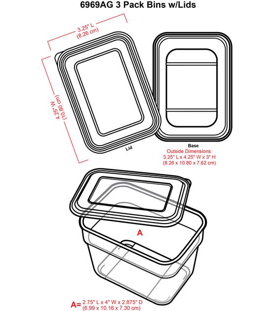 ArtBin 5" Super Satchel Organizing Bins With Lids 3pk, , hi-res, image 6