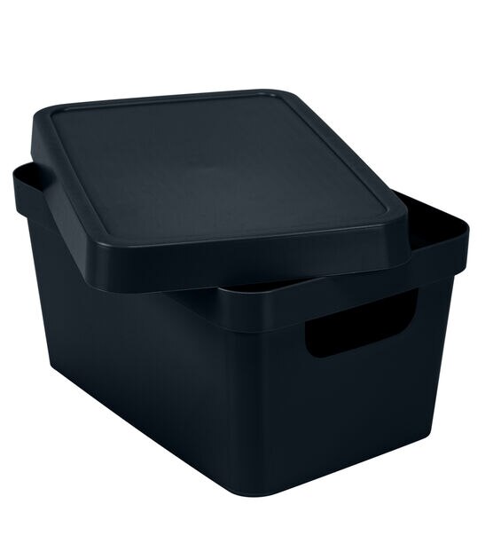 Simplify 10" Charcoal Vinto Storage Box With Lid, , hi-res, image 8