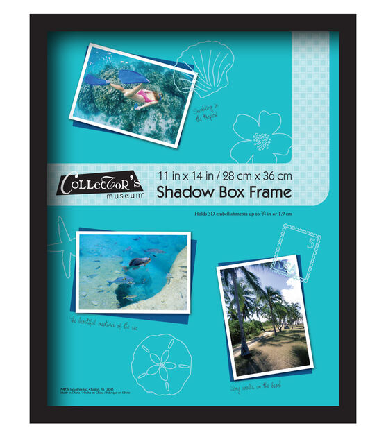 Collector's Museum 11"x14" Omega Black Shadowbox Frame