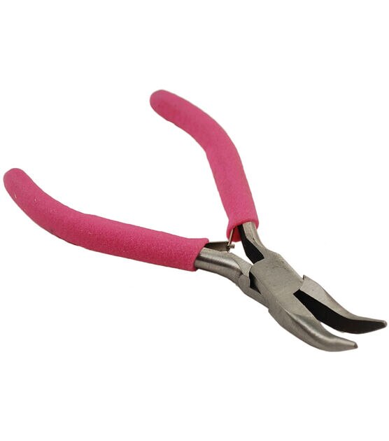 Curved Nose Pliers with Soft Grip Handle