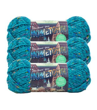 Lot Lion Brand Homespun yarn blue shades knitting crochet 14 oz total