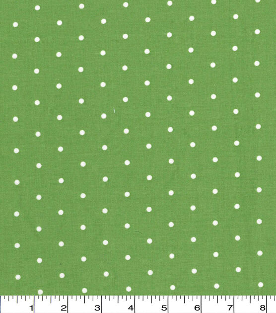 Aspirin Dots on Kiwi Quilt Cotton Fabric by Quilter's Showcase, , hi-res, image 2