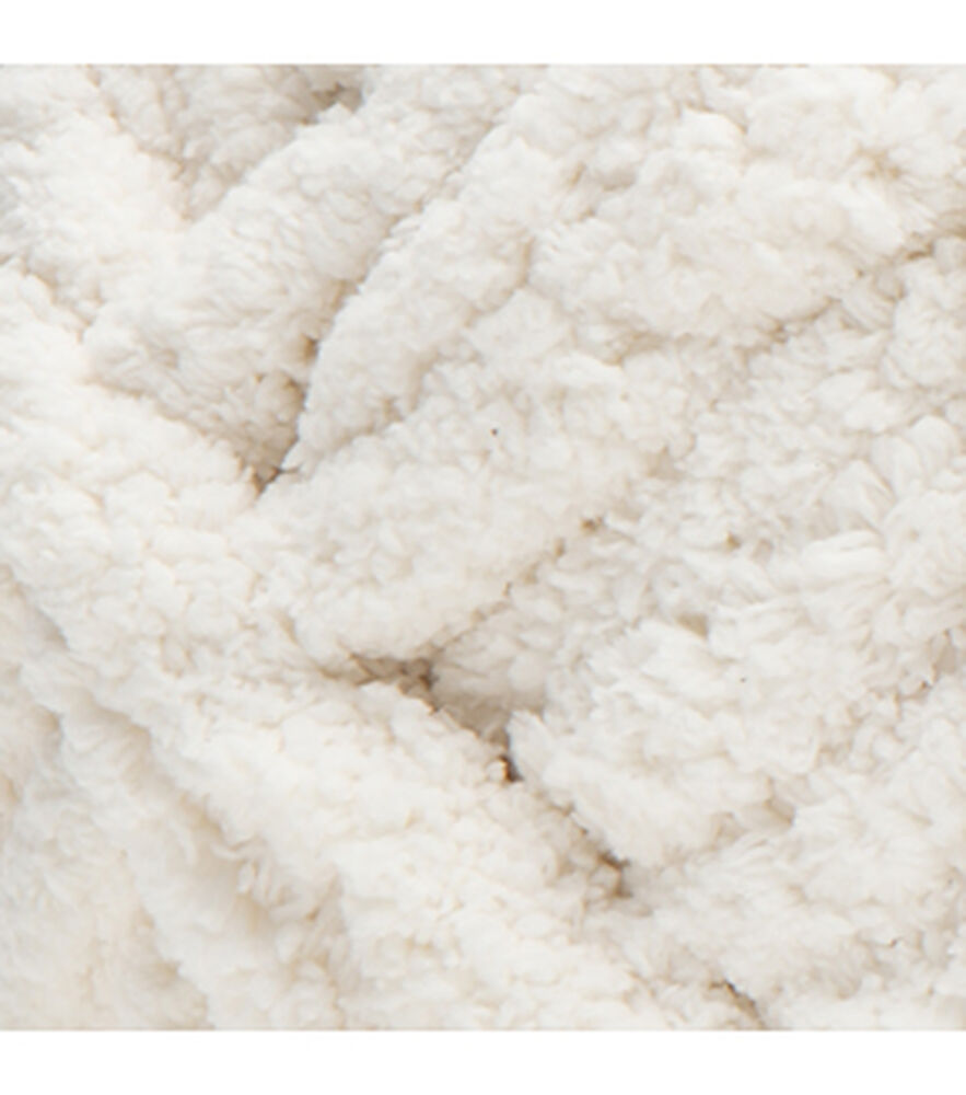 Bernat Blanket Extra Thick 72yds Jumbo Polyester Yarn, Vintage White, swatch, image 1