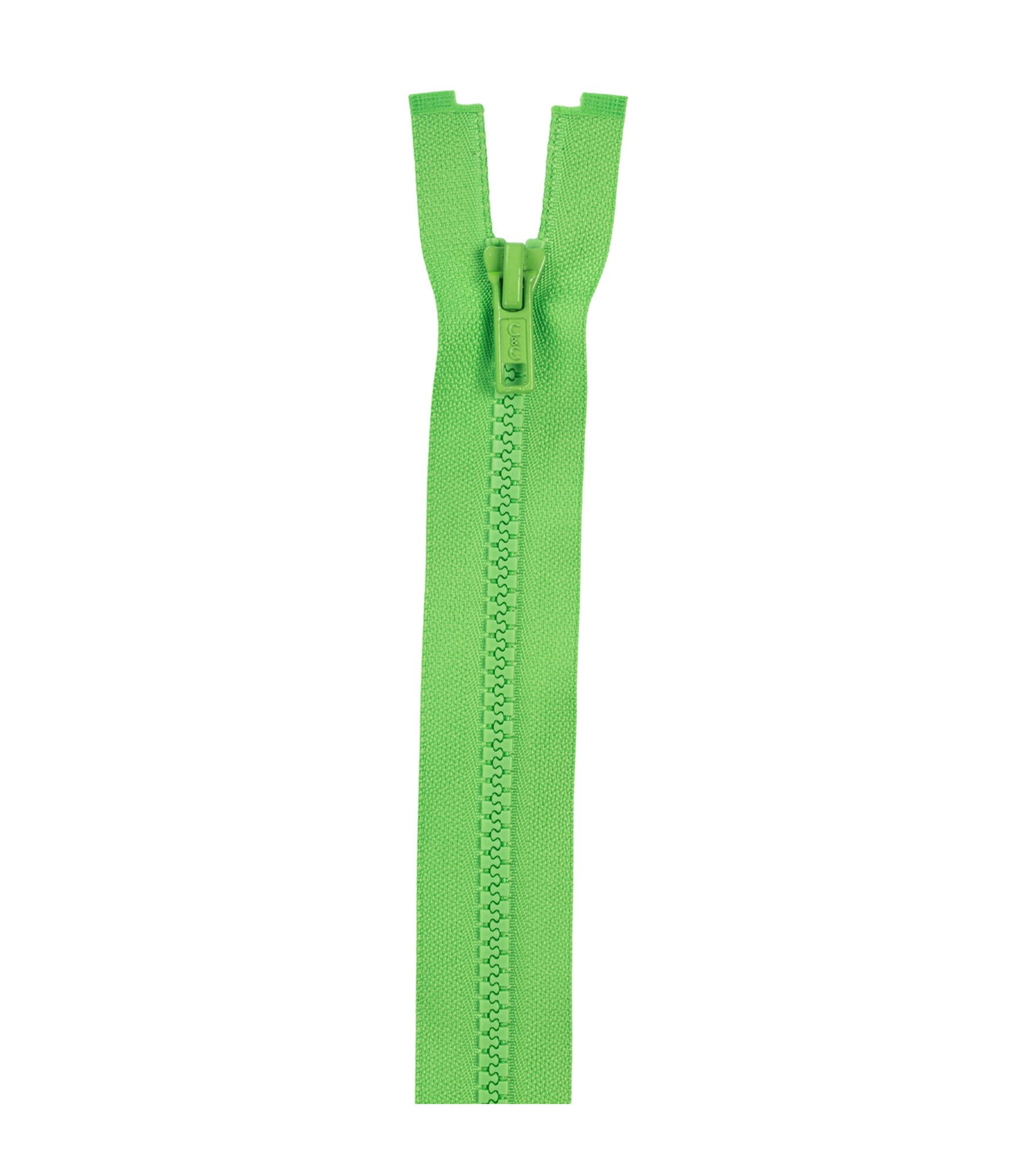 Coats & Clark Sport Separating Zipper 28", Lime, hi-res