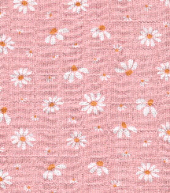 Daisies Cotton Swaddle Nursery Fabric by Lil' POP!, , hi-res, image 1