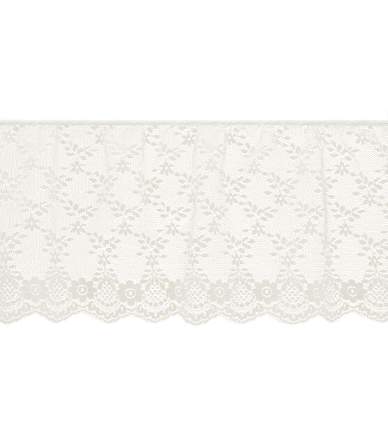 Simplicity Fancy Lace Ruffled Trim 7'' Natural