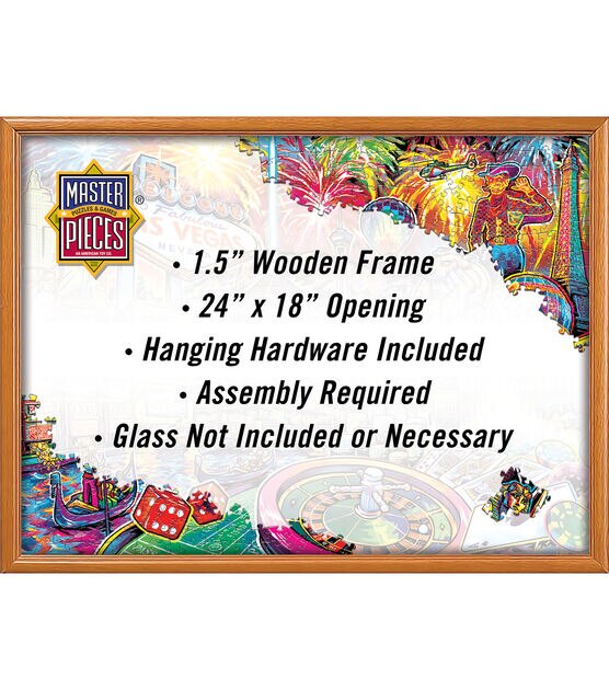 MasterPieces 18" x 24" Natural Wood Puzzle Frame, , hi-res, image 2