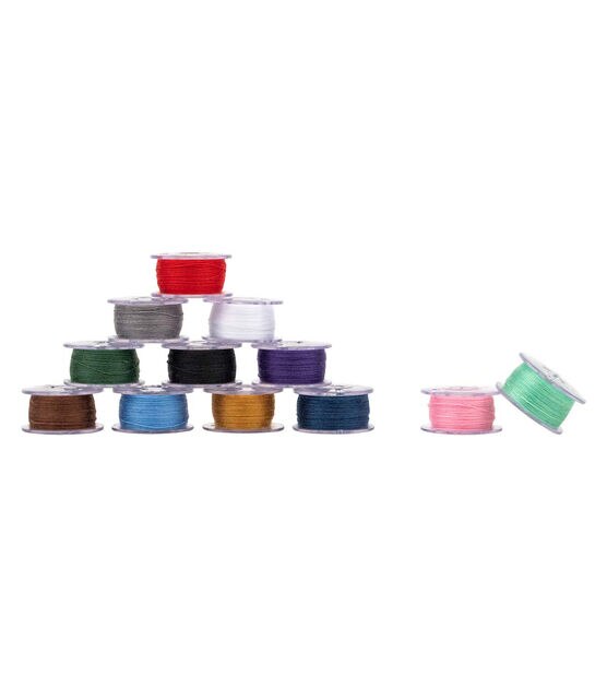 SINGER Threaded Class 15J Bobbins Assorted Colors 12 Ct, , hi-res, image 2