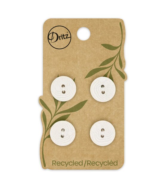Dritz 5/8" Recycled Corozo Round 2 Hole Buttons 12pk, , hi-res, image 2