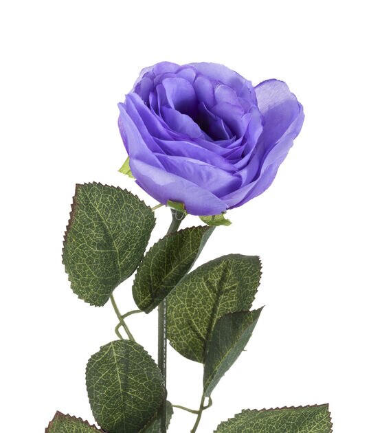 29.5" Purple Open Rose Stem by Bloom Room, , hi-res, image 2