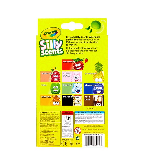 Crayola Silly Scents Fine Line Markers 10 Pkg, , hi-res, image 2
