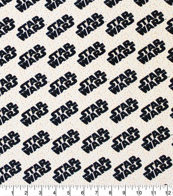 Star Wars Cotton Fabric Logo & Tiny Dots