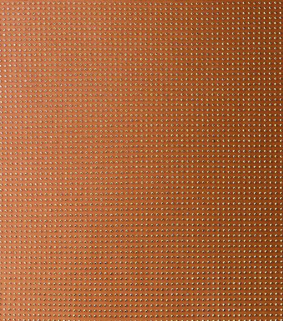 Mesh With Rhinestone Orange Apparel Fabric
