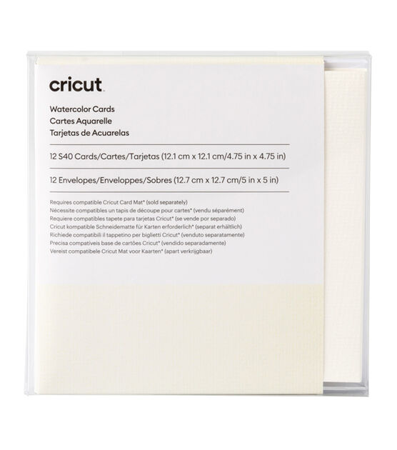 Cricut 5" x 5" Watercolor S40 Cards & Envelopes 24ct