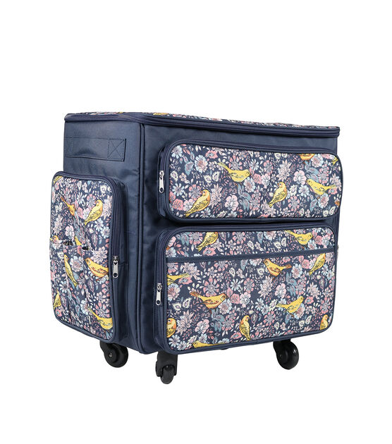 Everything Mary Rolling Sewing Machine Tote, Floral - Sewing Bag with  Wheels & Handle