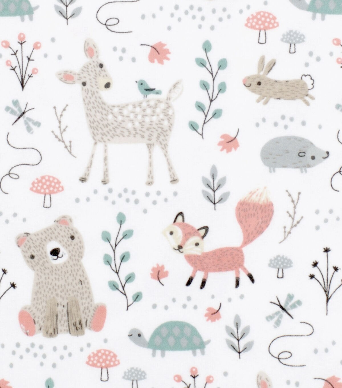 Watercolor Woodland Nursery Cotton Fabric By The Yard With Spoonflower Woodland Creatures Fabric Woodland Creatures White By Vinpauld