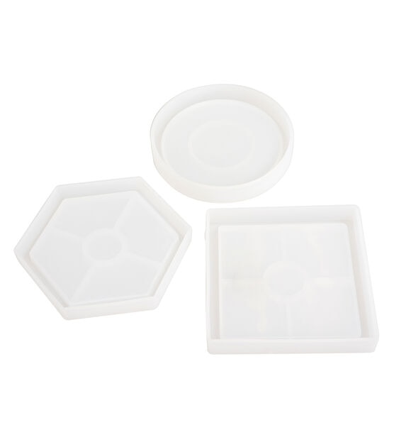 Color Pour 3pk Resin Silicone Coaster Molds, , hi-res, image 3