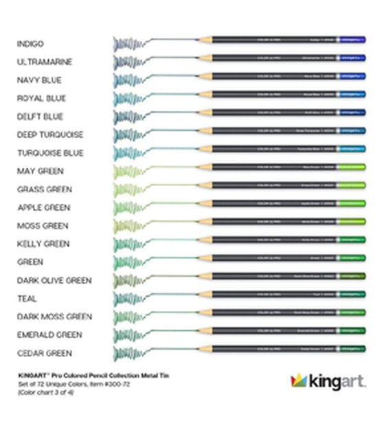 KINGART Pro Soft Core Colored Pencil Collection Set of 72, , hi-res, image 14
