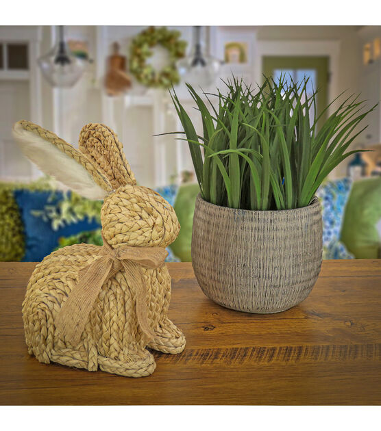 National Tree 9" Braided Bunny Décor, , hi-res, image 3