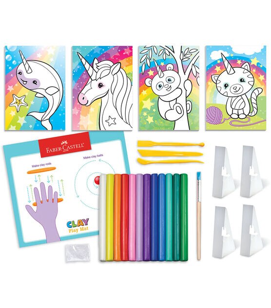 Faber Castell Coloring With Clay Unicorn & Friends, , hi-res, image 2