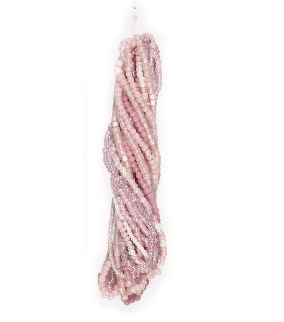 14" Pink Multi Strand Glass Seed Beads by hildie & jo, , hi-res, image 3