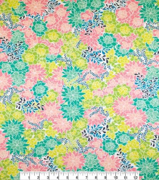 Bright Floral Super Snuggle Flannel Fabric, , hi-res, image 2