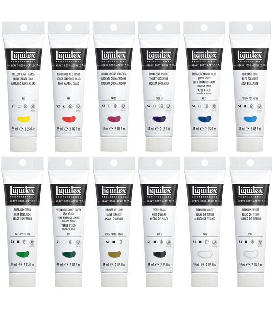 Liquitex Heavy Body Acrylic Paint Classic Set 2oz 12Pk, , hi-res, image 2