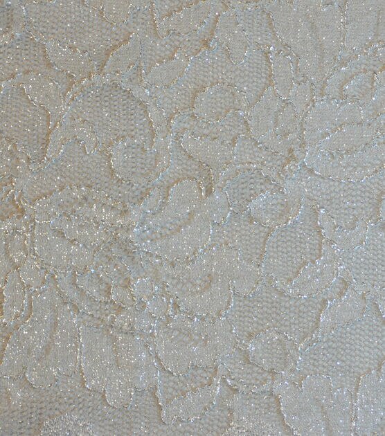 Foil Stretch Lace Fabric by Casa Collection