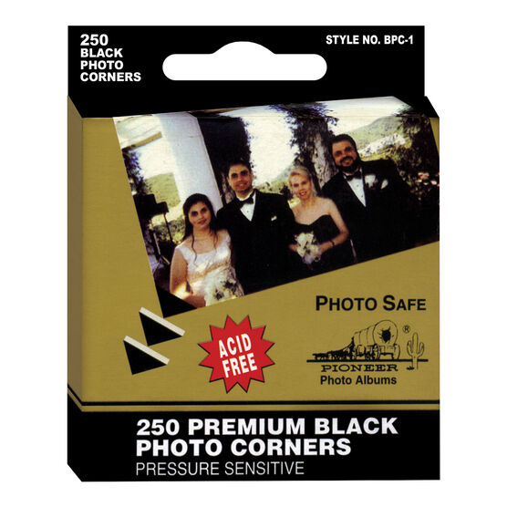 250 Black Self Adhesive Photo Corners