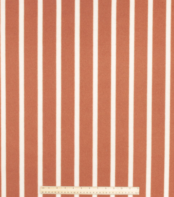 Dark Brown Stripe Blizzard Prints Fleece Fabric, , hi-res, image 2