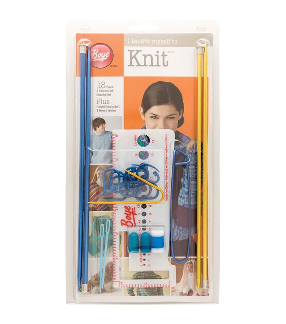 Boye I Taught Myself To Knit 18 Project Knitting Kit