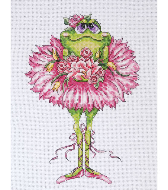 Tobin Counted Cross Stitch Kit Frog Bouquet