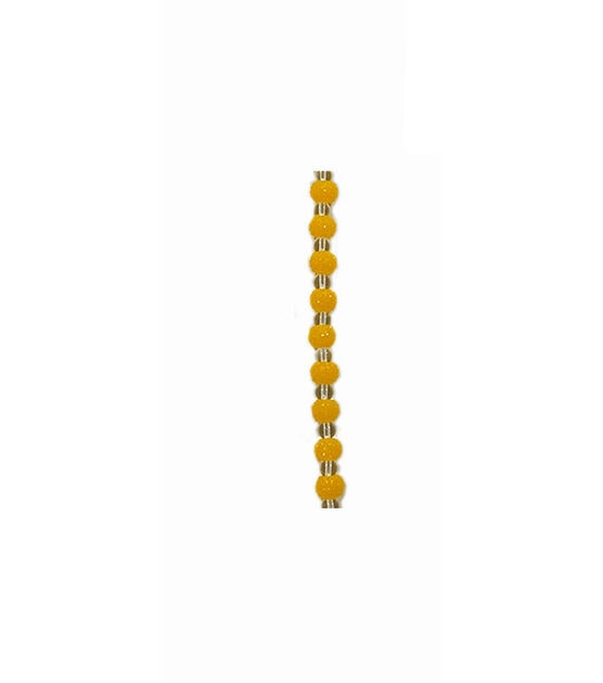7mm Yellow Druzy Resin Strung Beads by hildie & jo, , hi-res, image 2