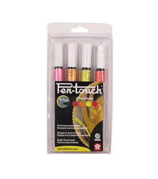 Marvy Uchida 4ct Fine Tip Flourescent Colors 1 Bistro Chalk Markers