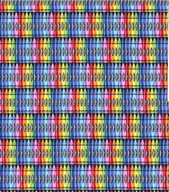 Fabric Traditions Rainbow Crayons Novelty Cotton Fabric