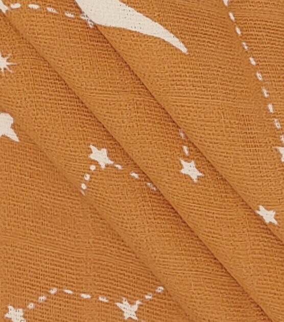 Constellations Mustard Nursery Swaddle Fabric, , hi-res, image 2