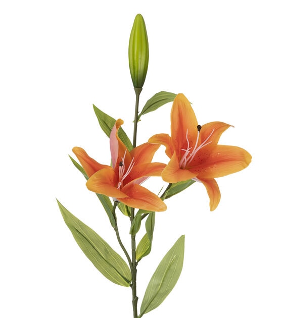 35" Orange Tiger Lily Stem by Bloom Room, , hi-res, image 2