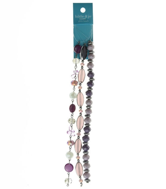 7" Multicolor Glass Bead Strands 3ct by hildie & jo